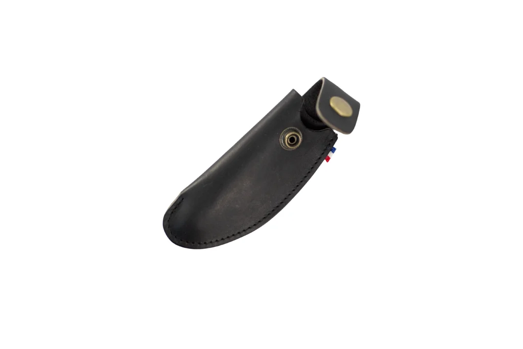 Étui Grenoblot en cuir paraboot noir ouvert